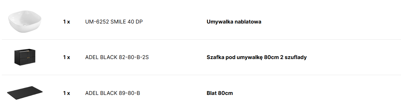 Zestaw meblowy 80cm z umywalką nablatową SET_-ADB_B_80_CM_SMILE_40