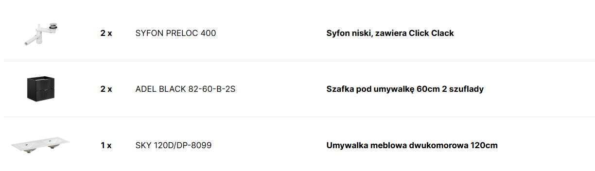 Zestaw meblowy 120cm z umywalką meblową SET_-ADB_SKY_120_CM