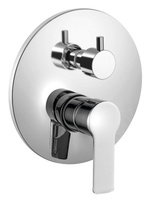 BARON bateria prysznicowa podtynkowa, 2-funkcyjna, części górne, chrom