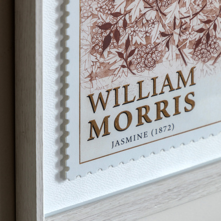 Obraz w ramie „William Morris Stamp Red” – czerwony, 30,5 × 3 × 36 cm, zestaw 2 szt.