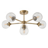 Allegra 6 Ceiling Light Antique Brass