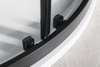 SIGMA SIMPLY BLACK kabina prysznicowa półokrągła 800x800mm, R550, szkło czyste