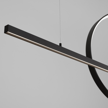 Lampa wisząca GLAD czarna LED 4000K