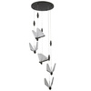 Lampa wisząca BEE LAMP 5, 45 cm- LED, czarna, w kształcie motyla