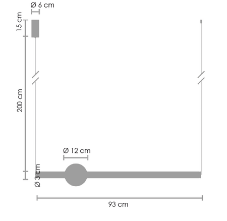 Lampa wisząca O-LINE LED 63 cm mosiądz