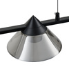 Lampa wisząca BLAKE 140 cm - LED, czarna, podłużna z sześcioma dymionymi kloszami