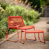 Sassano Lounge Chair with Footstool Orange