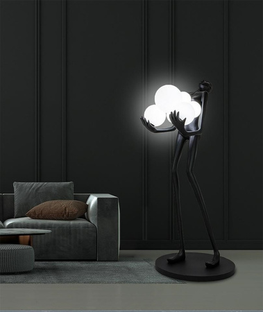 MOOSEE lampa podłogowa HUMAN 180 czarna