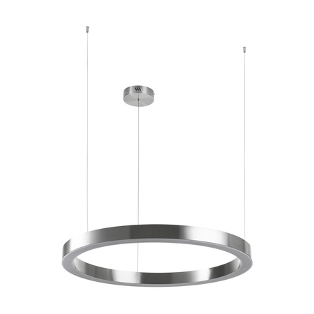 Lampa wisząca CIRCLE 80 cm - LED, ring nikiel szczotkowany