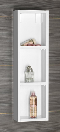 ZOJA szafka wisząca do lustra, 20x70x12cm, biała