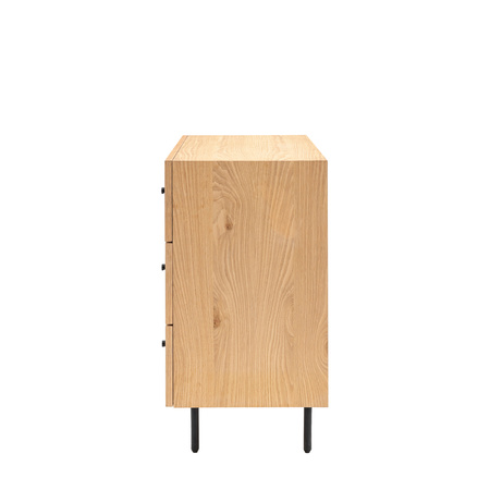Ashdown 3 Drawer Chest Natural 900x400x750mm