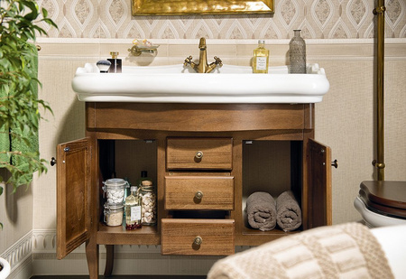 RETRO szafka umywalkowa 89x80x48cm, buk