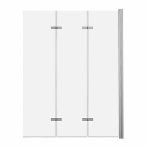 Parawan nawannowy 3-panelowy składany SAJNO 100 cm Nikiel szczotkowany