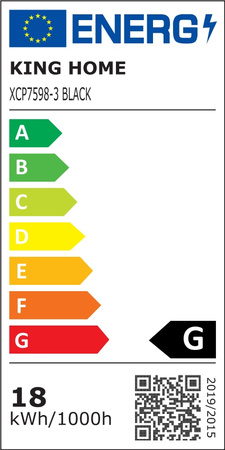 MOOSEE lampa wisząca BLINK 3 czarna