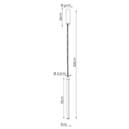 Lampa wisząca TRANG 75 ultramaryna LED 3000K