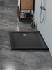 Brodzik MILD SATIN akrylowy prostokątny 110x90x4,5 czarny
