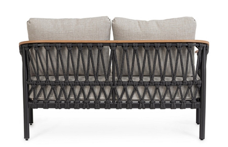 BIZZOTTO sofa 2-osobowa ogrodowa FENIX    szara