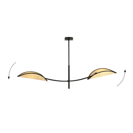 LOTUS 2 BLACK/RATTAN