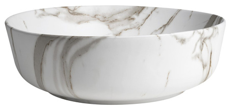 RONDEA umywalka ceramiczna nablatowa średnica 41cm, bianco carrara