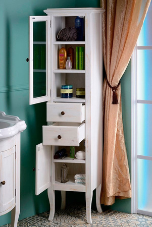 RETRO słupek wysoki 40x170x36cm, starobiała, lewa