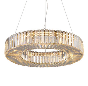 Lampa wisząca CRISTAL 60 cm - LED, żyrandol kryształowy, złoty