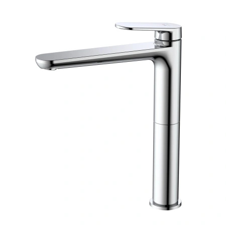 Bateria umywalkowa stojąca wysoka - nablatowa, chrom