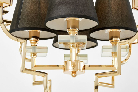 LAMPA WISZĄCA NOWOCZESNA CZARNO-ZŁOTA BALTIMORE W4