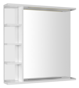 KORIN STRIP lustro z oświetleniem LED i półkami 70x70x12cm