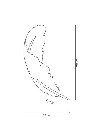 MOOSEE lampa ścienna PIÓRKO  biała / złota
