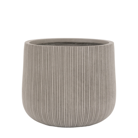 Denia Ribbed Outdoor Planter Grey 445x445x370mm