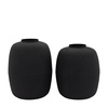 Zia Vase Black 335mm Set of 2