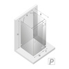 KABINA AVEXA GUNMETAL BRUSHED PROSTOKĄTNA PRZYŚCIENNA L 120x80x200 CZYSTE 6mm ACTIVE SHIELD