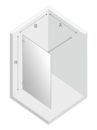 KABINA AVEXA GOLD WALK-IN U 60x200 CZYSTE 8mm ACTIVE SHIELD