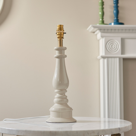Myrtle Table Lamp Base Almond White