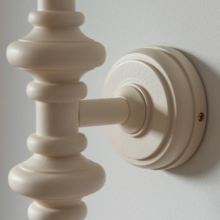 Carnaby Wall Light Fitting Satin Almond White