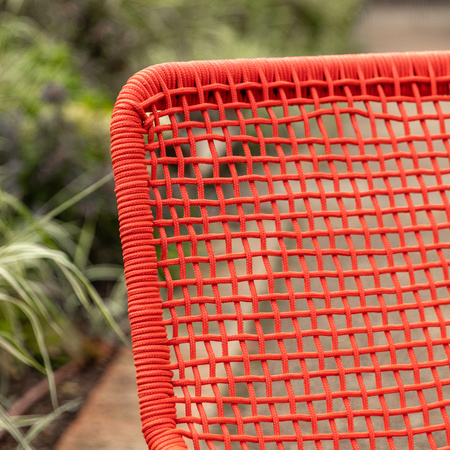 Sassano Lounge Chair with Footstool Orange