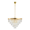 Lampa wisząca SPLENDORE 80 cm - żyrandol złoto-kryształowy