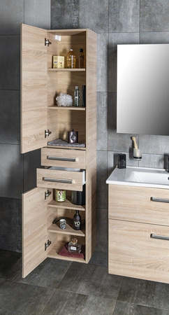 VEGA słupek wysoki 35x184x31cm, dąb platin