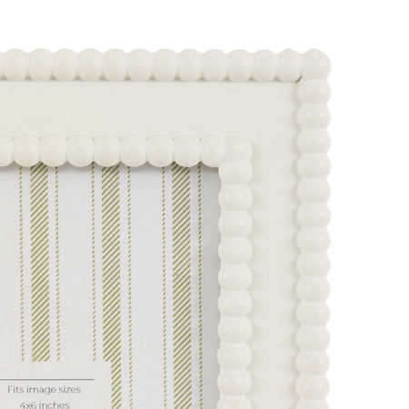 Cove Beaded Photo Frame 6x4in White