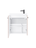 Szafka łazienkowa wisząca z umywalką 55 cm rose mat uchwyt gun metal NOOK 010-SU55-11+TR41366