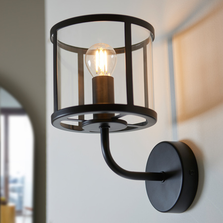 Hopton 1 Wall Light Black