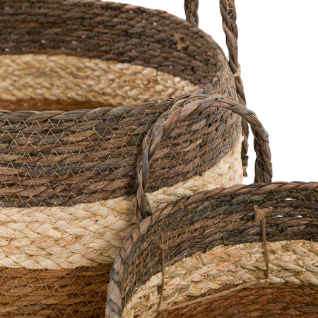 Orra Brown Striped Basket Set of 3
