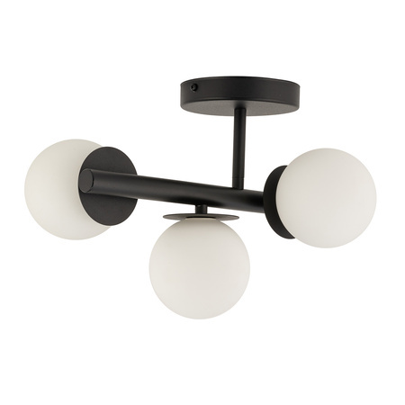 AVOLA plafon 3 kulki czarne/białe