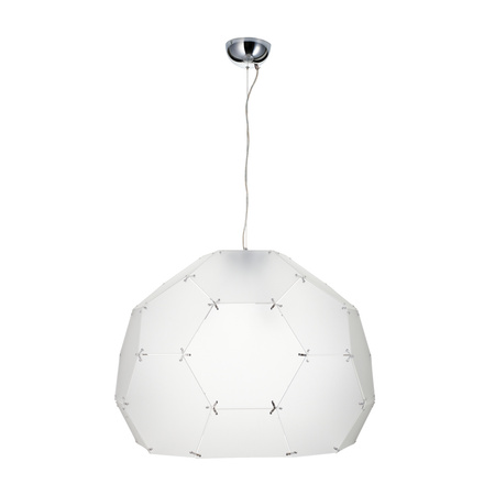 Lampa wisząca DOME nowoczesna, geometryczna z chromowanymi detalami 80 cm