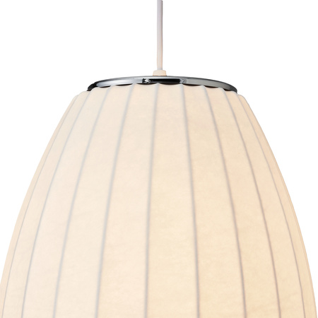 Lampa wisząca SILK BARREL biała 50 cm - nowoczesna i minimalistyczna