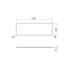 Blat Rockstone 1350x12x445mm, biały mat