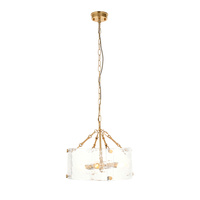 Keller 4 Pendant Light Brushed Aged Brass
