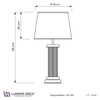 LAMPA NOCNA GLAMOUR CZARNO-MOSIĘŻNA LA BOTTE