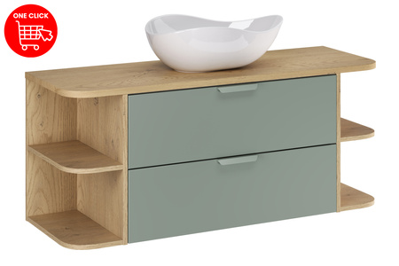 Zestaw meblowy 120cm z blatem i umywalką nablatową Cloud