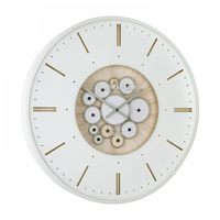 Clocksmith Wall Clock Cog Ivory 21in
